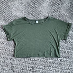 Green crop top